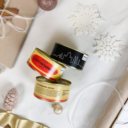 Socks in a Tin Can Gift Set - For Women and Men (3 pairs)