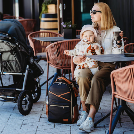 Large Diaper Backpack – Black Coffee