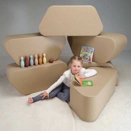 Play Pouf Bench Hexagon Bundle - 6 Play Pouf Bench Offer