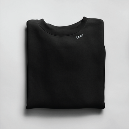 Embroidered Collar Organic Cotton Sweatshirt "Isa" (EE)
