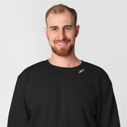 Embroidered Collar Organic Cotton Sweatshirt "Isa" (EE)