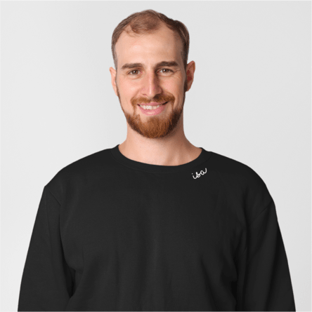 Embroidered Collar Organic Cotton Sweatshirt "Isa" (EE) - LoveStyle World