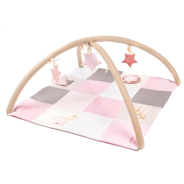 Small baby activity mat, 100x100 cm - Pink