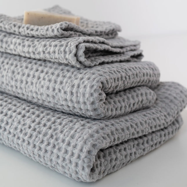 Honeycomb Waffle Towel - Dark Grey and Light Grey - LoveStyle World