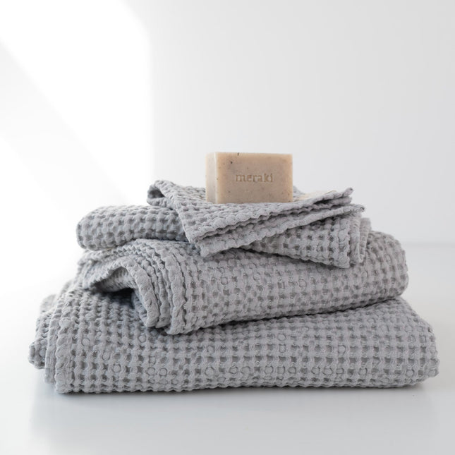 Honeycomb Waffle Towel - Dark Grey and Light Grey - LoveStyle World