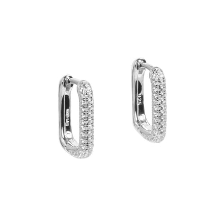 Metropolitan Glow White Earrings - Rose Gold and Silver