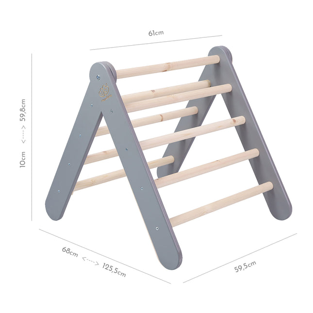 Ladder Wooden Pikler Climbing Ladder - Gray - LoveStyle World