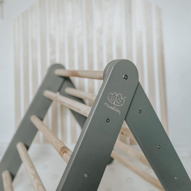 Ladder Wooden Pikler Climbing Ladder - Gray - LoveStyle World