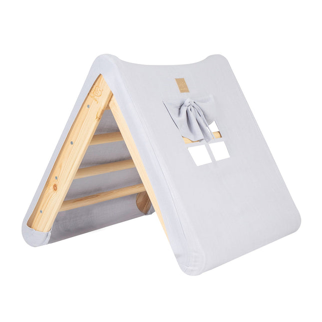 Ladder House in Natural Wood With a Blue-Grey Cover - LoveStyle World