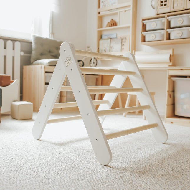 Ladder Large Wooden Pikler Ladder - White - LoveStyle World