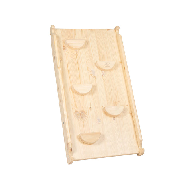 Ladder with a Slide-Climbing Wall - Natural Wood - LoveStyle World