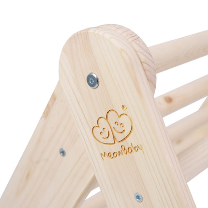 Ladder with a Slide-Climbing Wall - Natural Wood