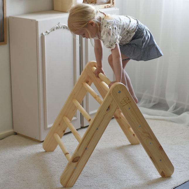 Ladder Wooden Pikler Climbing Ladder - Natural Wood - LoveStyle World