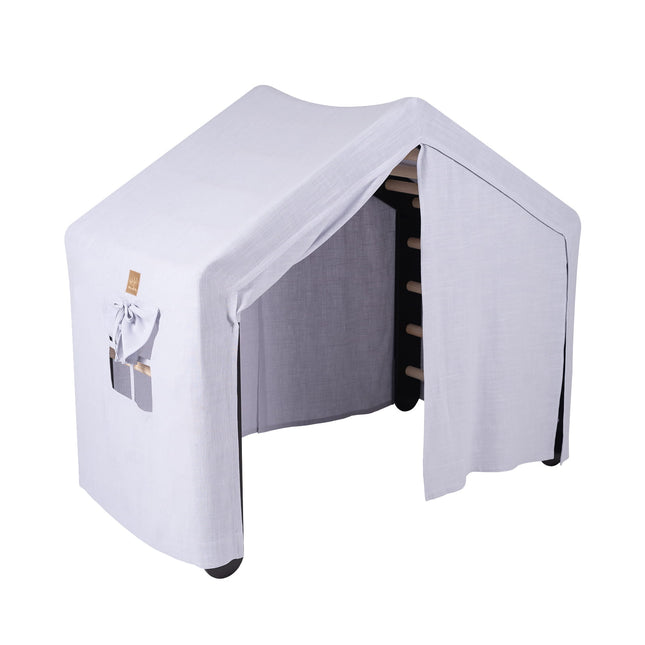 Ladder House Large Natural Wood With a Blue-Grey Cover - LoveStyle World