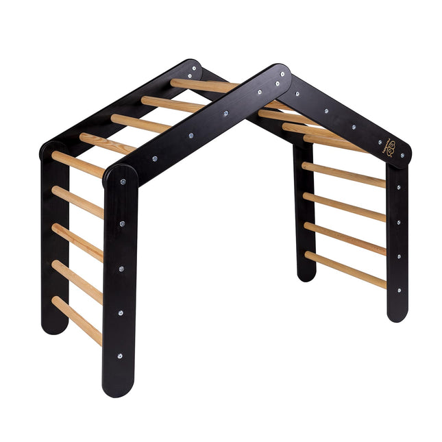 Ladder Large Wooden Pikler Ladder - Black - LoveStyle World