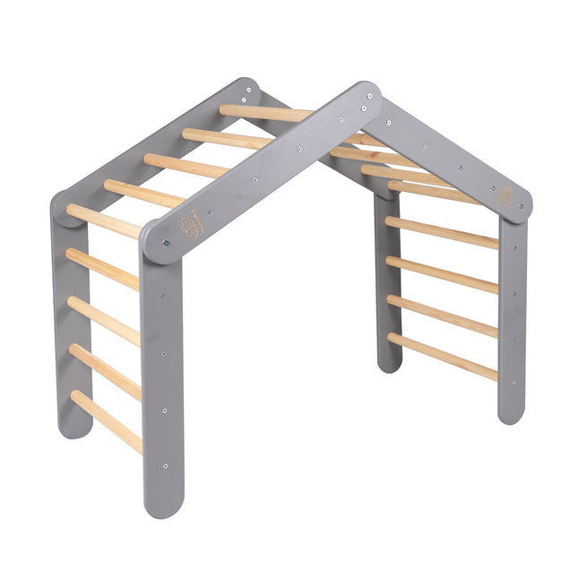 Ladder Large Wooden Pikler Ladder - Gray - LoveStyle World