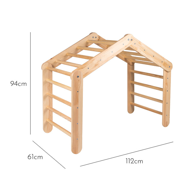 Ladder Large Wooden Pikler Ladder - Natural Wood - LoveStyle World