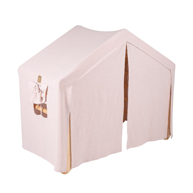 Ladder House Large Natural Wood With a Pink Cover - LoveStyle World