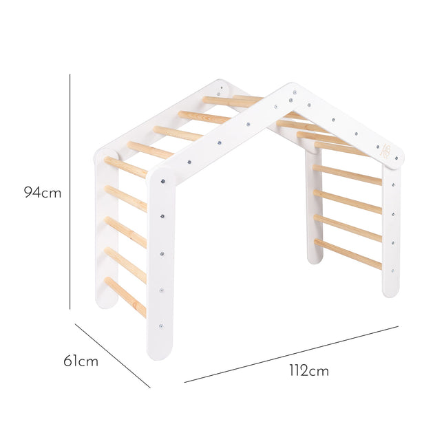 Ladder Large Wooden Pikler Ladder - White - LoveStyle World