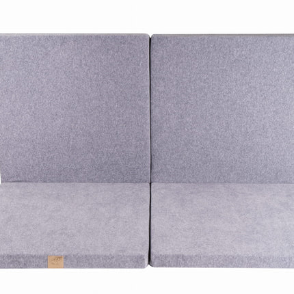 Play Mat for Kids - Square Light Grey Velvet