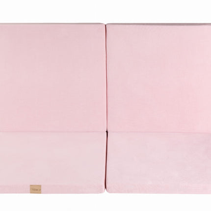 Play Mat for Kids - Square Light Pink Velvet