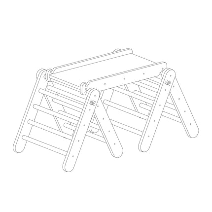 Climbing Triangle With Slide and Climbing Frame - Black