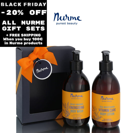Natural Body Care Set “Spice Orange” Shower & hand wash and sea buckthorn and orange hand and body lotion