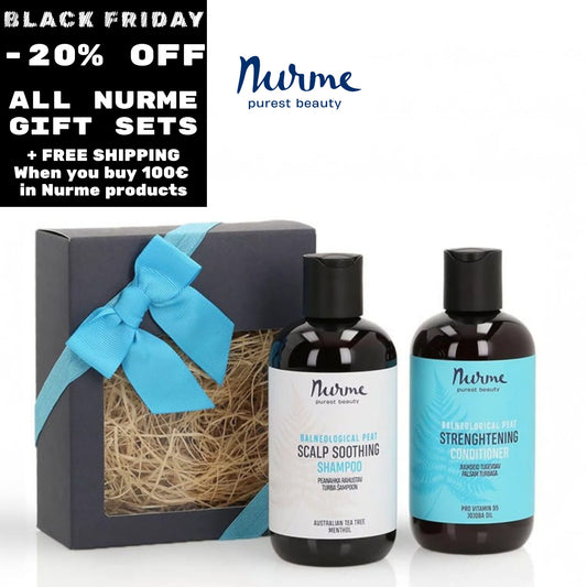 Hair Care Gift Set For Irritated Scalp with peat shampoo and conditioner