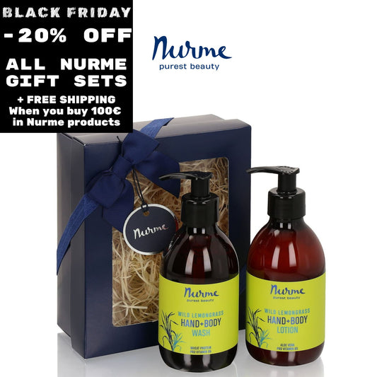 Natural Body Care Set "Wild Lemongrass" shower & hand wash gel & hand and body milk