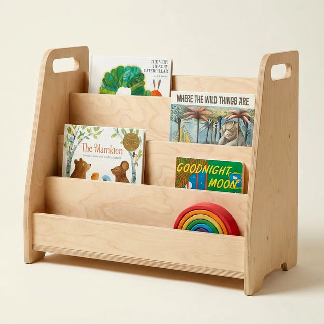 Montessori Wooden Front Facing Book Display For Kids