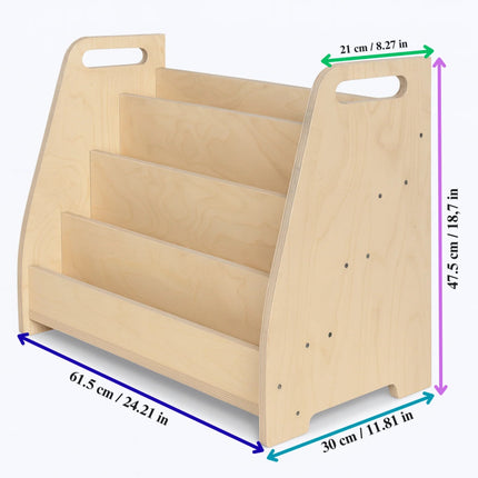 Montessori Wooden Front Facing Book Display For Kids