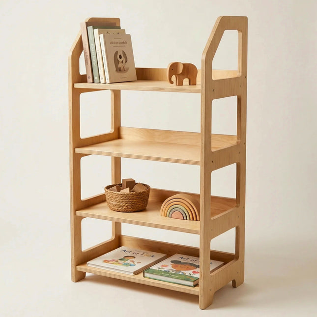 Montessori Wooden Shelf - Toy Organizer for Nursery