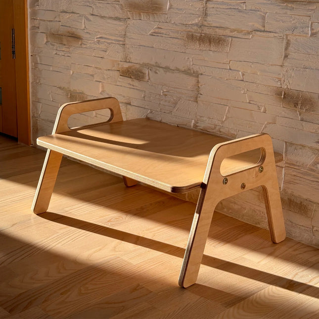 Wooden Kids Floor Table - Montessori Toddler Activity Table