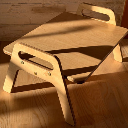 Wooden Kids Floor Table - Montessori Toddler Activity Table