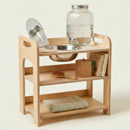 Montessori Wash Station with Lid - Small Single