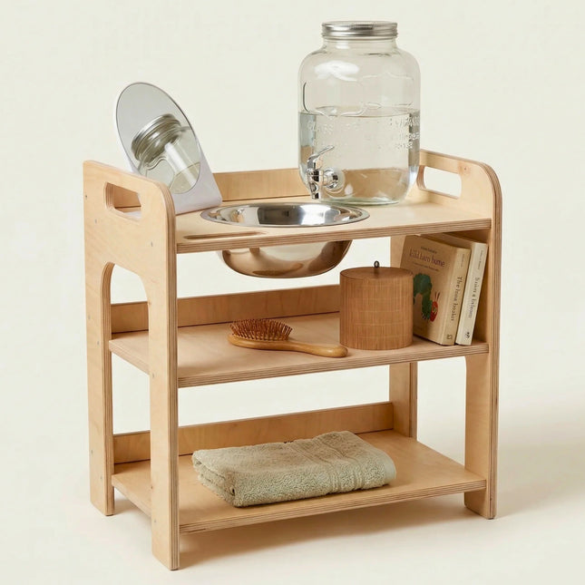 Montessori Wash Station with Lid - Small Single