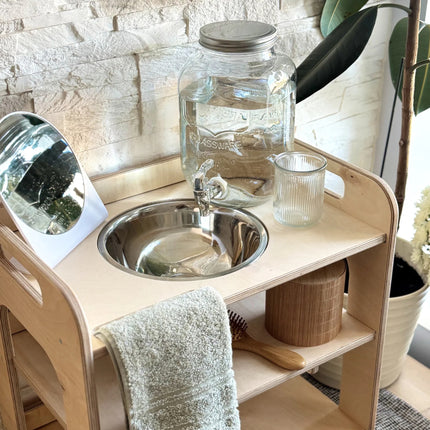 Montessori Wash Station with Lid - Small Single