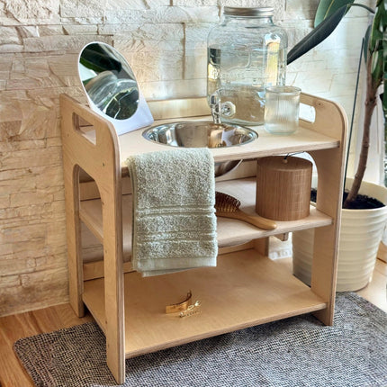 Montessori Wash Station with Lid - Small Single