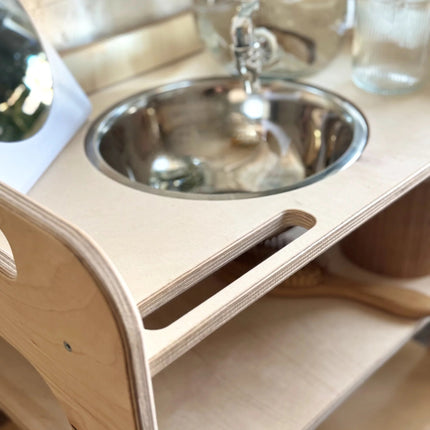 Montessori Wash Station with Lid - Small Single