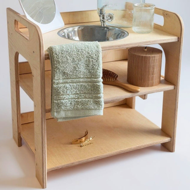 Small Single Montessori Wash Station with Lid