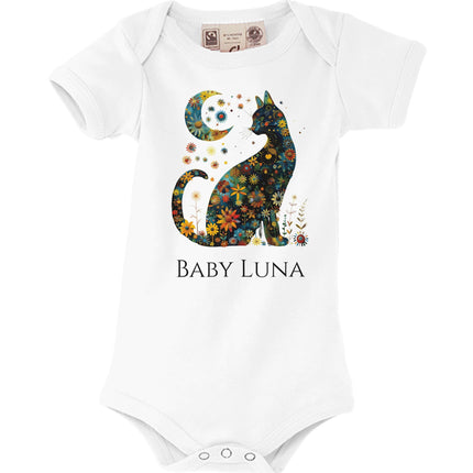 Personalized 100% Organic Cotton Baby Short Sleeve Bodysuit