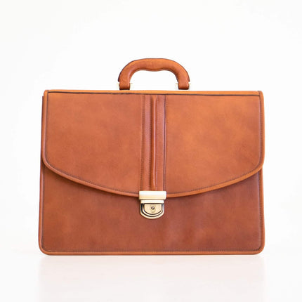 Leather Briefcase No. 99 - Cognac