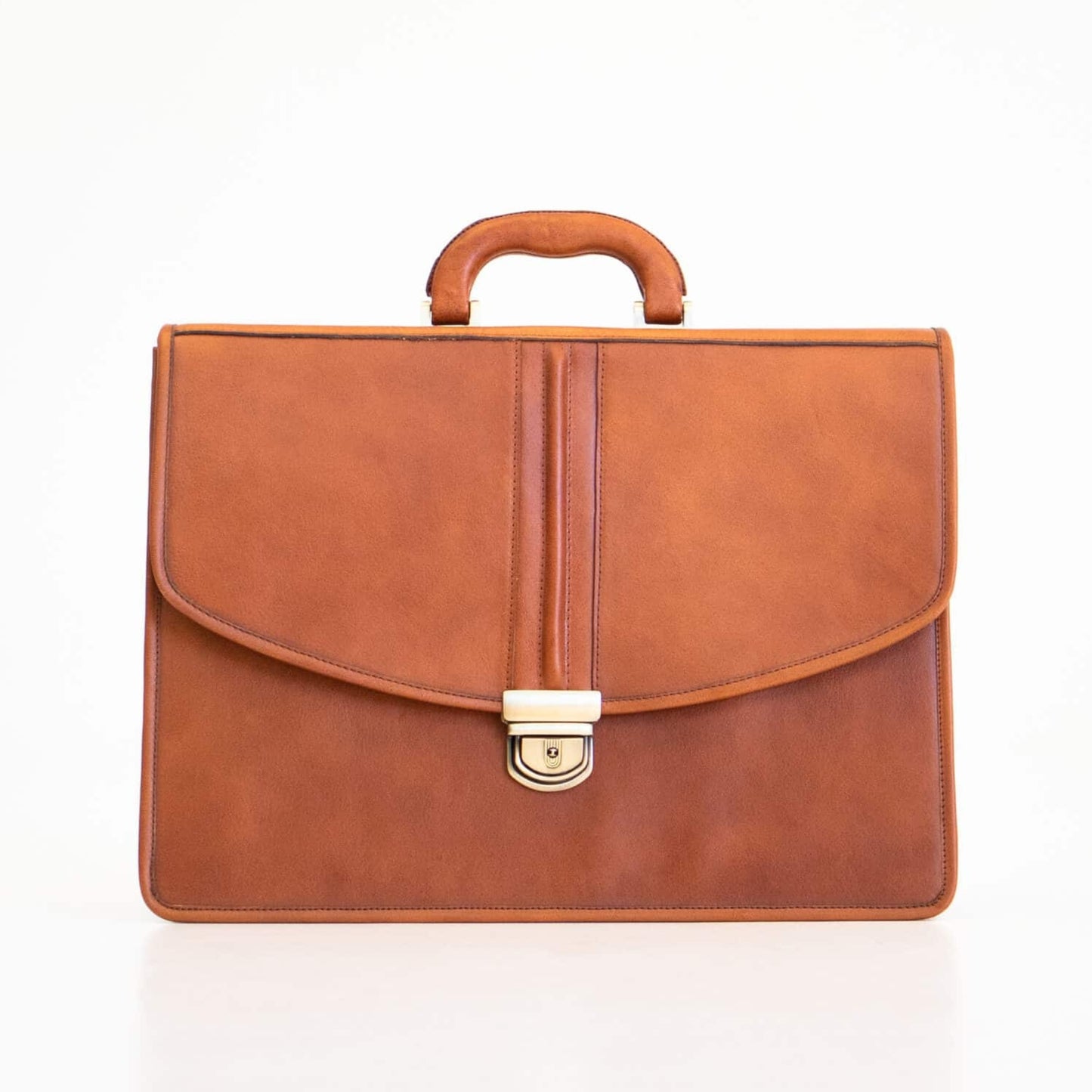 Leather Briefcase No. 99 - Cognac