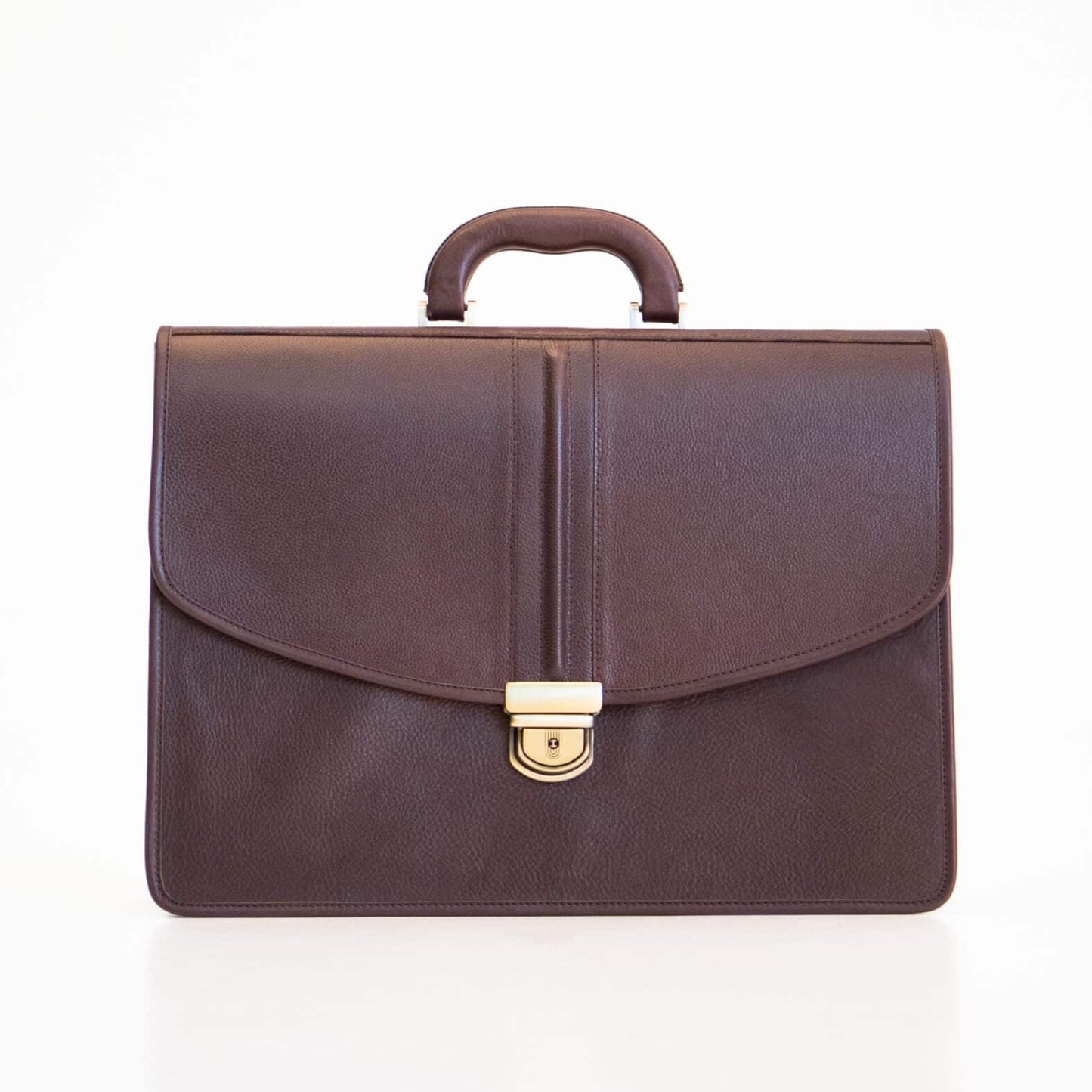 Leather Briefcase No. 99 - Dark Brown