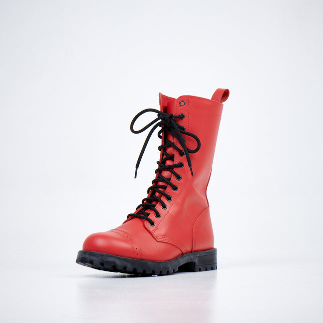 516 aka High Aviator Boots - Red - LoveStyle World