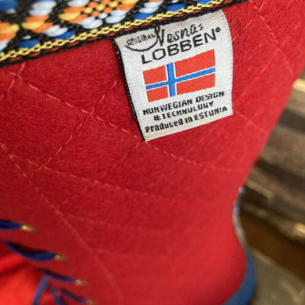 Polar Lobben 100% Wool Felt Boots - Red
