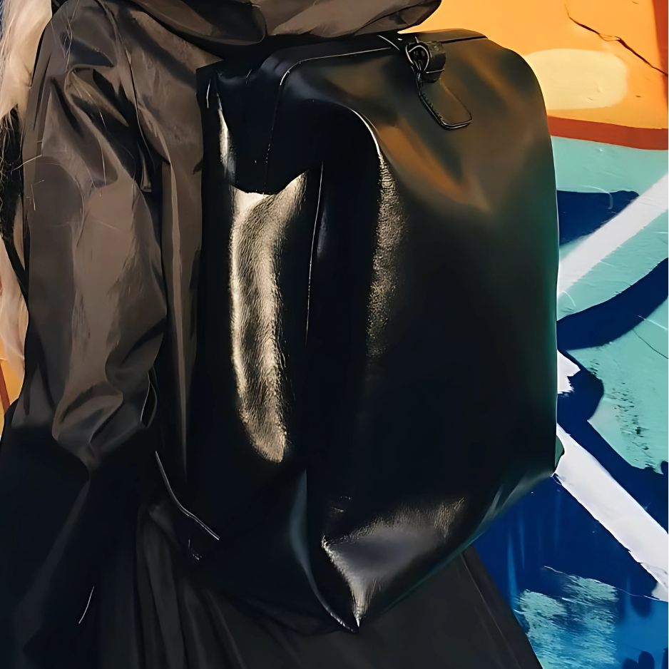 Black Leather Backpack - Medium & Large Size by RR