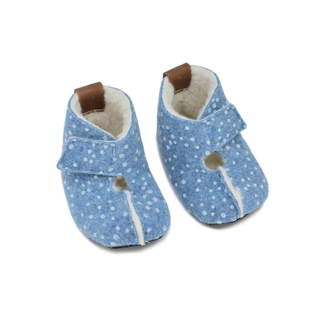 KAKU Children's Slippers - Blue with Dots - LoveStyle World