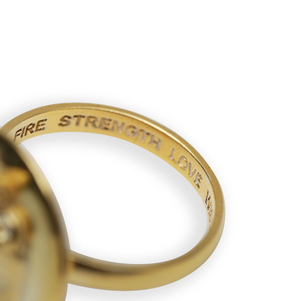 Sekhmet Fire Necklace Ring - Gold