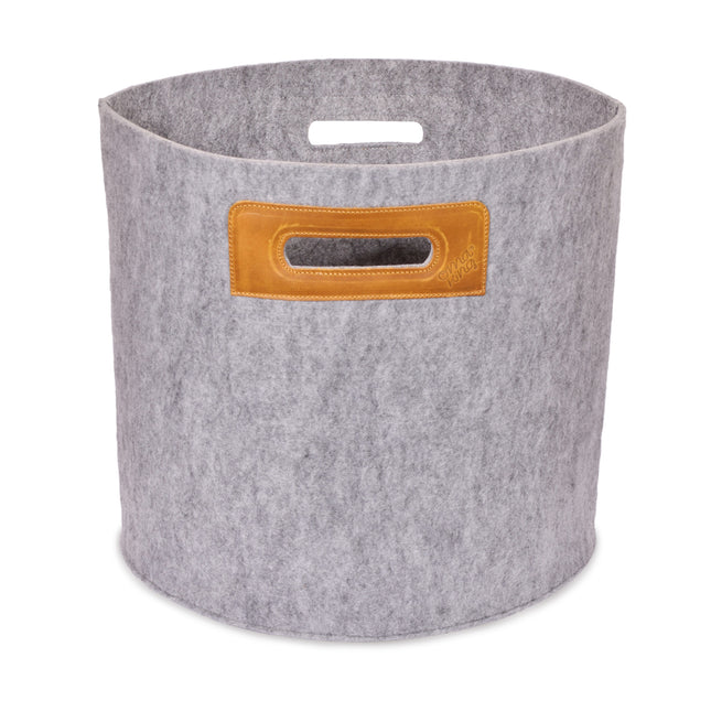 Felt Omaking Basket - Grey/Cognac